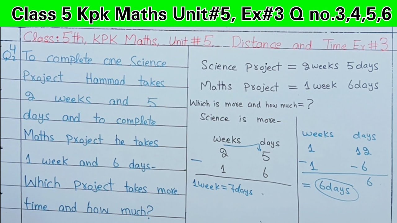 Class 5 kpk maths unit 5 Ex 3 Q no 3,4,5,6 || Class 5 kpk maths unit 5 Ex 3 Q no 3,4,5,6 in pashto