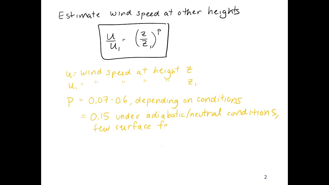 Vertical wind profile
