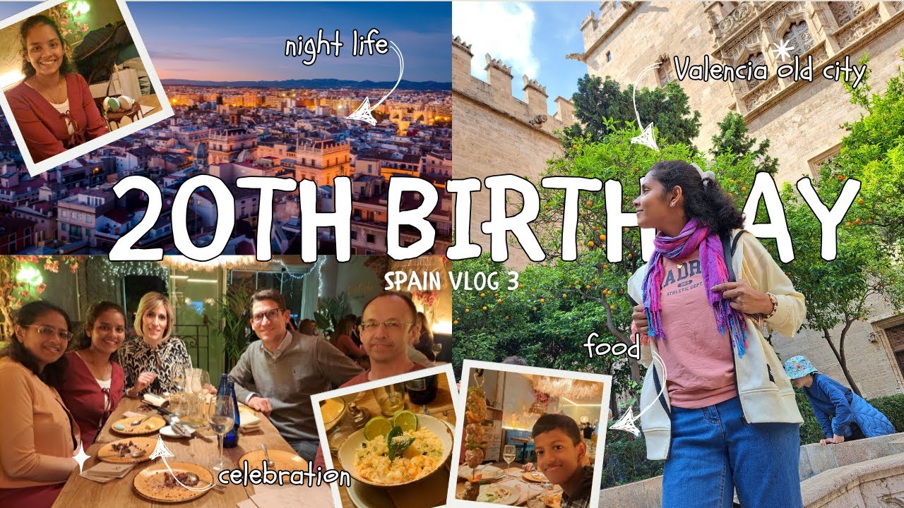 Spain Nightlife ගැන අපි හිතපු නැති දෙයක් 😱 | Old Valencia City Tour + Spanish Food + Birthday Vlog