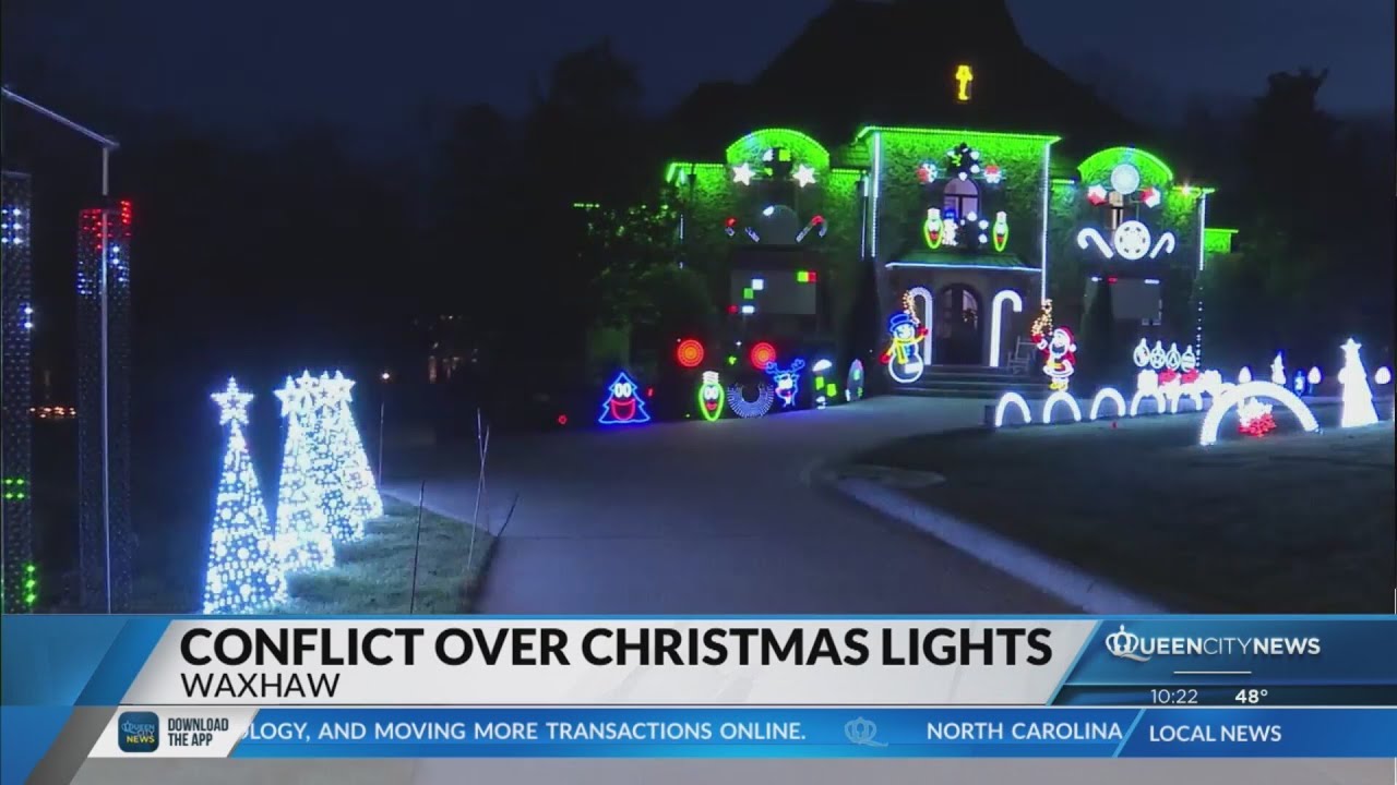 Homeowner's massive Christmas lights display in Waxhaw draws HOA complaints