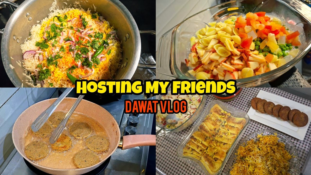 Hosting My Friends | How to Host a Stress Free Dawat | Lunch Preparation for 7-8 People