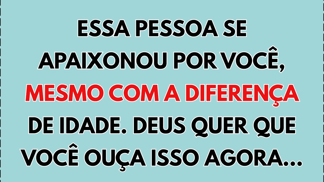 🙏❤️ ESSA PESSOA SE APAIXONOU POR VOCÊ, MESMO COM A DIFERENÇA DE IDADE.O ARCANJO MIGUEL AVISA VOCÊ...
