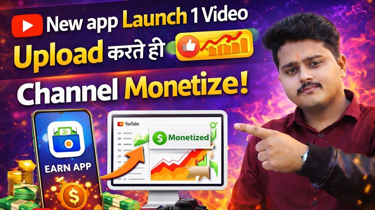 New App Launch-वीडियो Upload करते ही Earning Start|ApnaTube 2026 Review—Earn Money Online in India🔥