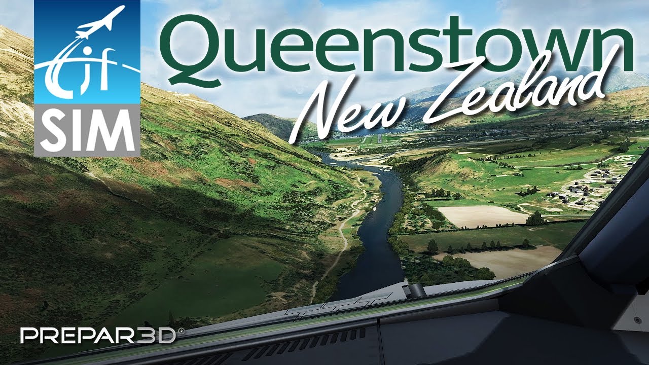 Prepar3D v4.5 | Airbus A320 landing in Queenstown New Zealand | STUNNING SCENERY!