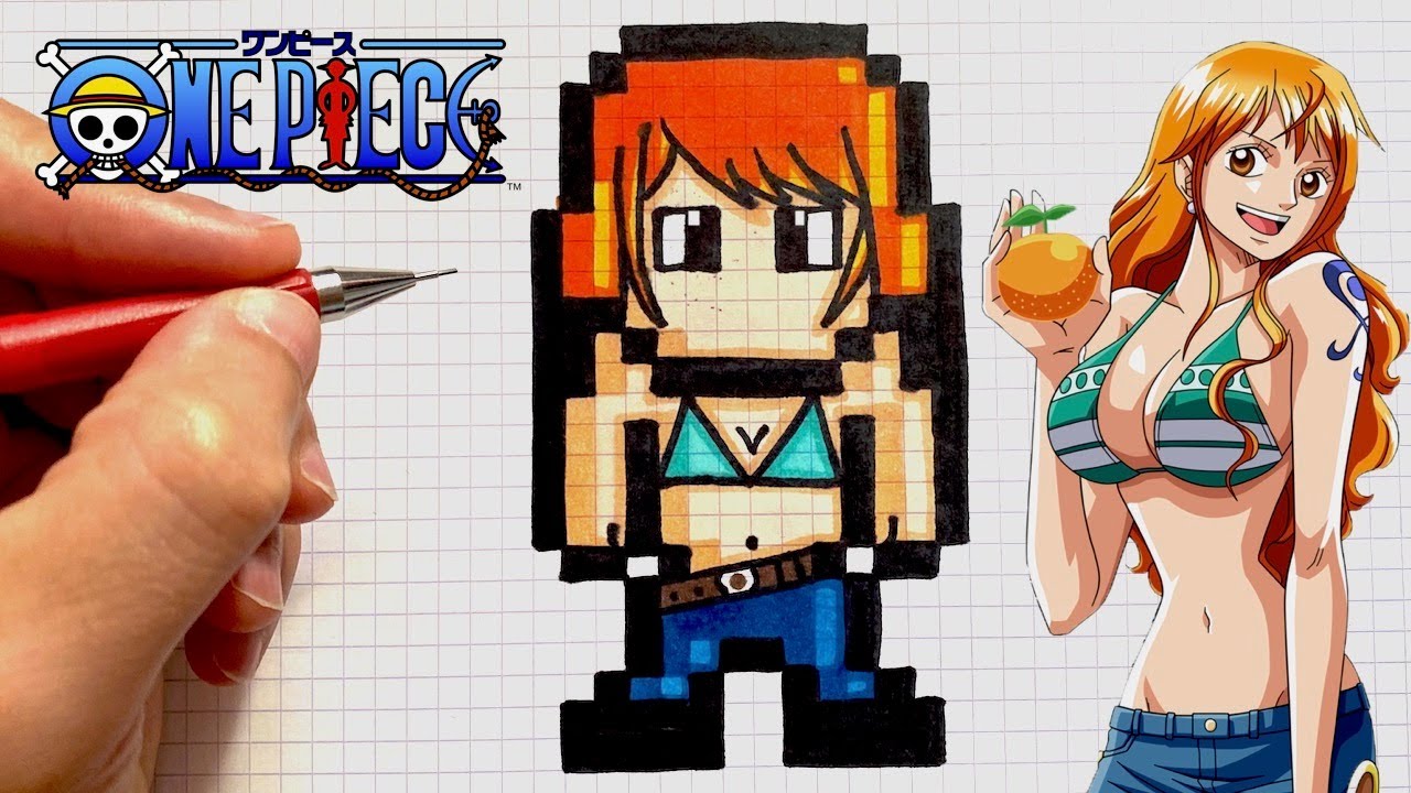 TUTO DESSIN NAMI PIXEL ART ONE PIECE