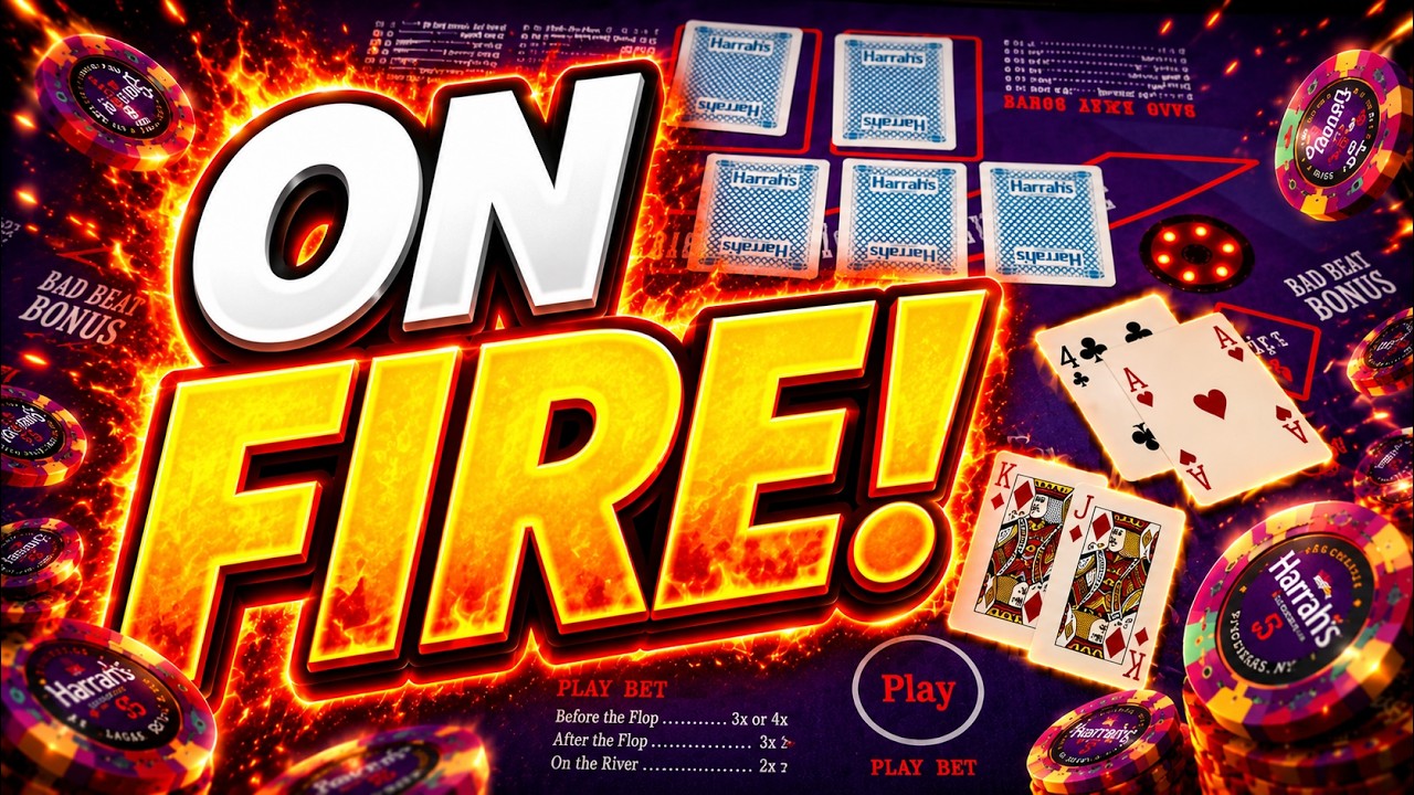ULTIMATE TEXAS HOLD 'EM in LAS VEGAS! I AM ON FIRE!!! 🔥🔥 (UTH) IRL