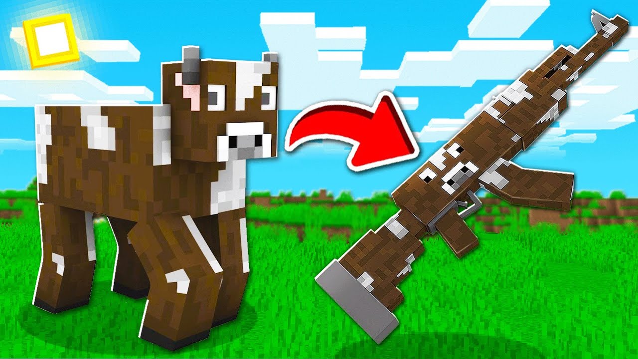 MINECRAFT ALE PRZERABIAM KAŻDEGO MOBA NA BROŃ! *Śmieszne*
