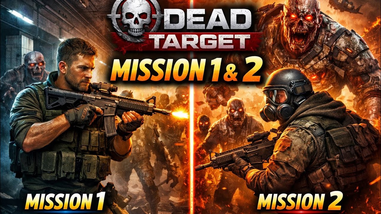 DEAD TARGET – Mission 1 & 2 Gameplay 🔥 Zombie Apocalypse Begins! #deadtarget #gameplay #zombie 
