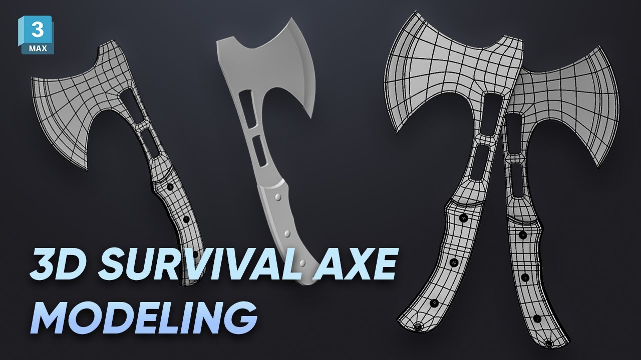 How to model 3D Survival Axe with simple steps