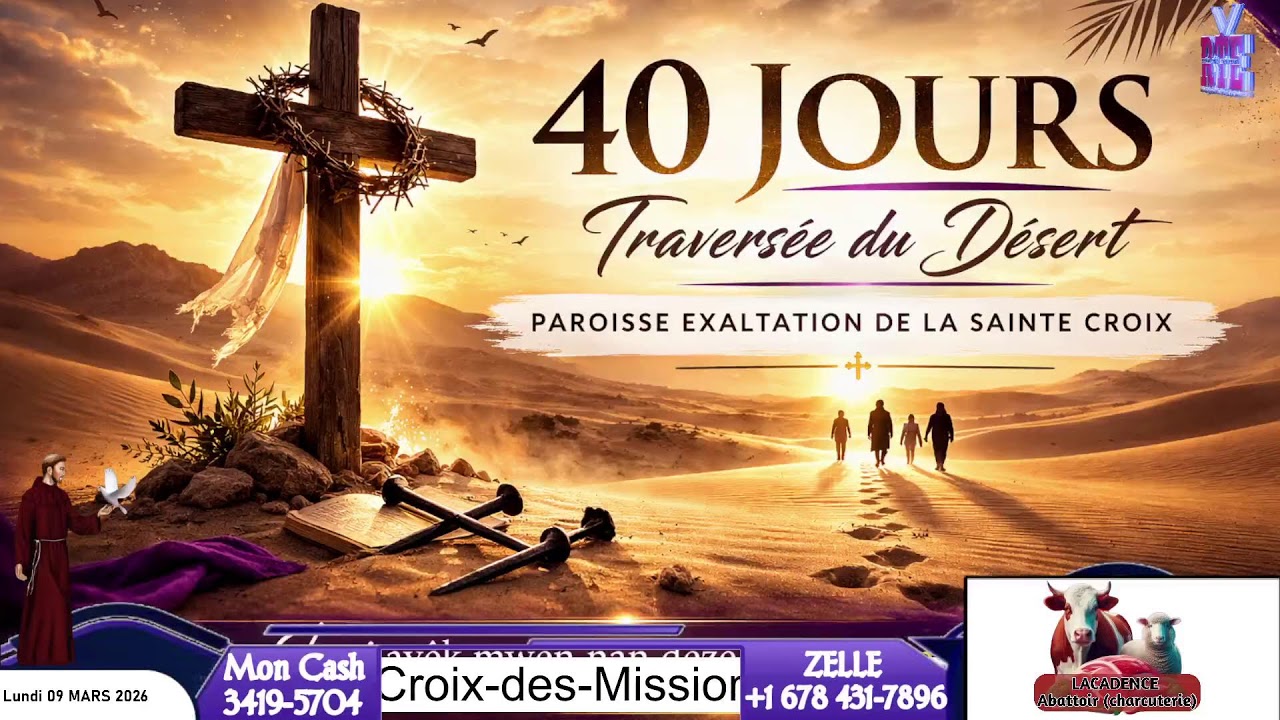20ème jours de prière des 40 jours || Traversée du Désert || Lundi 09 Mars 2026
