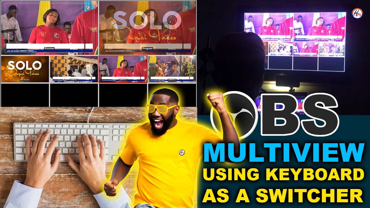 HOW TO USE KEYBOARD AS SWITCHER AND SHOW MULTIVIEW AS PROFESSIONAL  || streaming Live #obstutorials