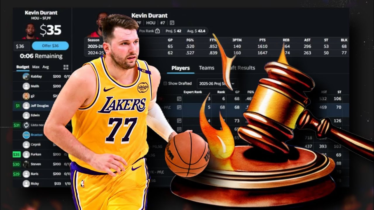 How to DOMINATE Your Auction Fantasy Basketball Draft | 12 Team Auction Mock Draft