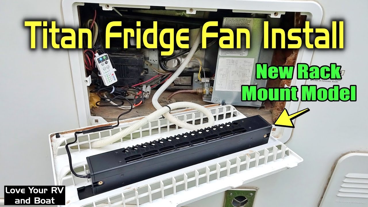 Titan Rack Mount RV Fridge Vent Fan Demo and Installation - Model TTC-SC60(A) Crossflow Blower Fan