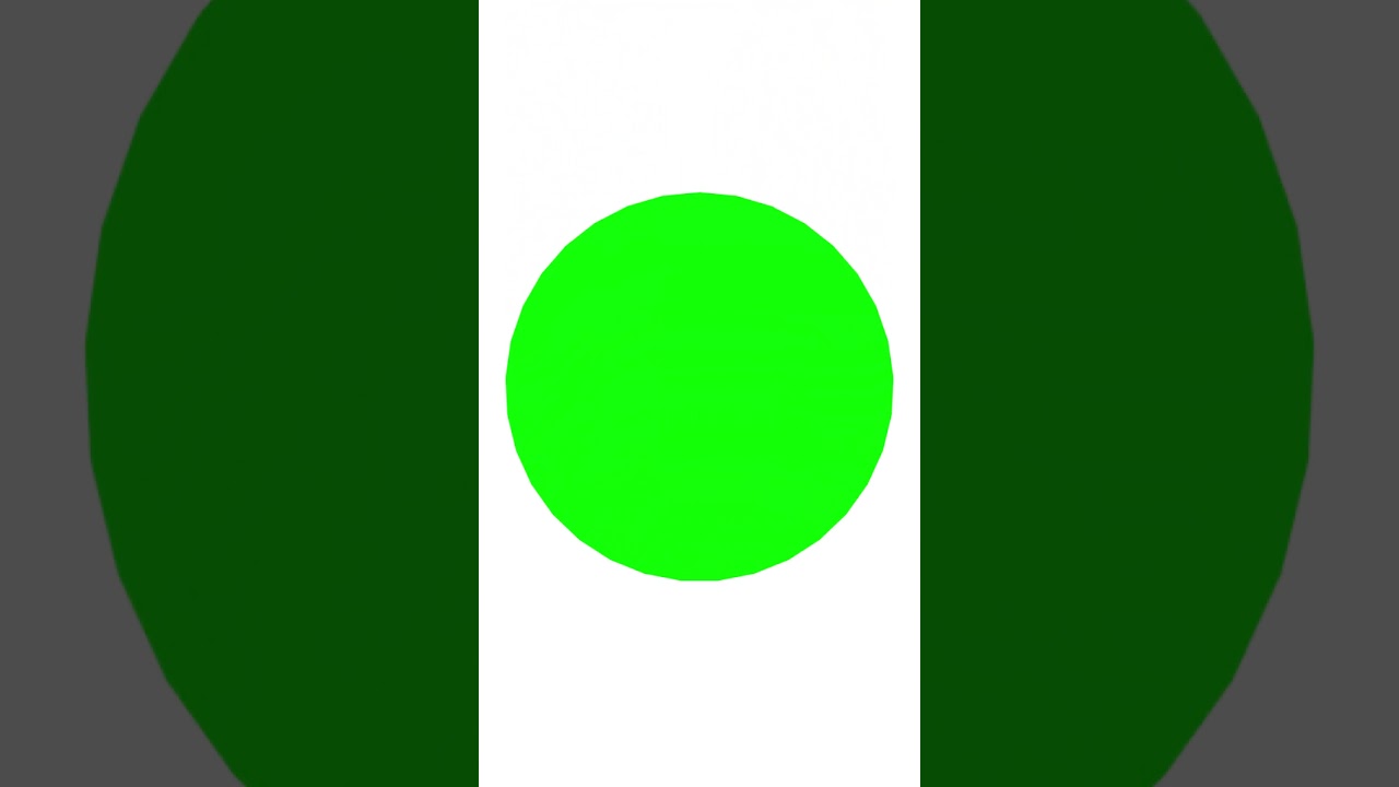 Green Triacontatrigon White Background Up To Down #shorts