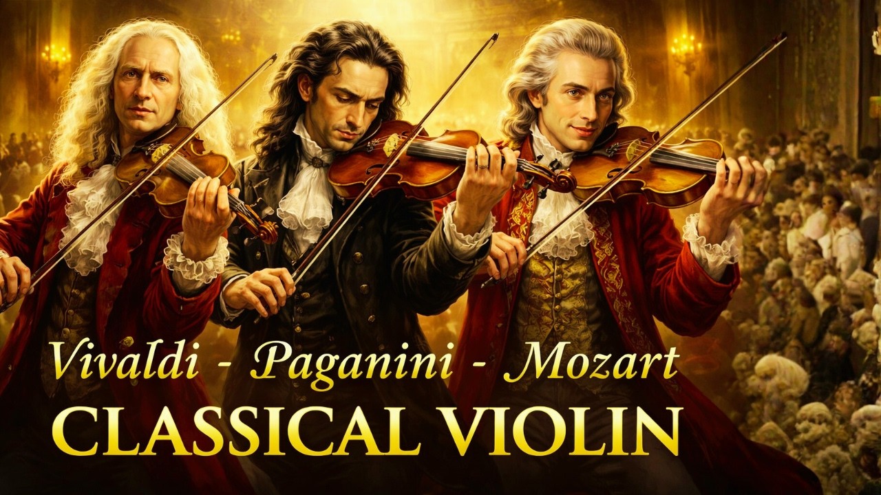 Realistic Classical Violin Music 🎻 Vivaldi Paganini Mozart Style | 1700–1800 Baroque & Romantic Era