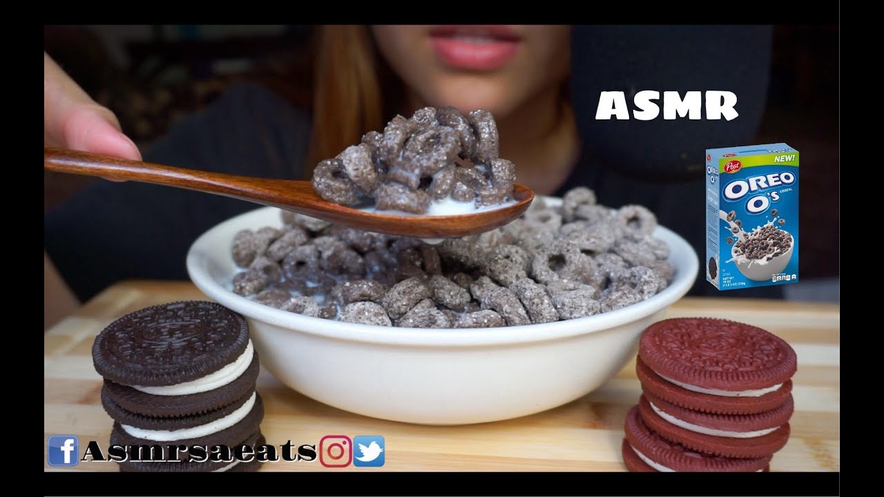 Asmr Oreo Cereal w/ Oreo Cookies (Extreme Crunch) No talking | Asmr SA Eats