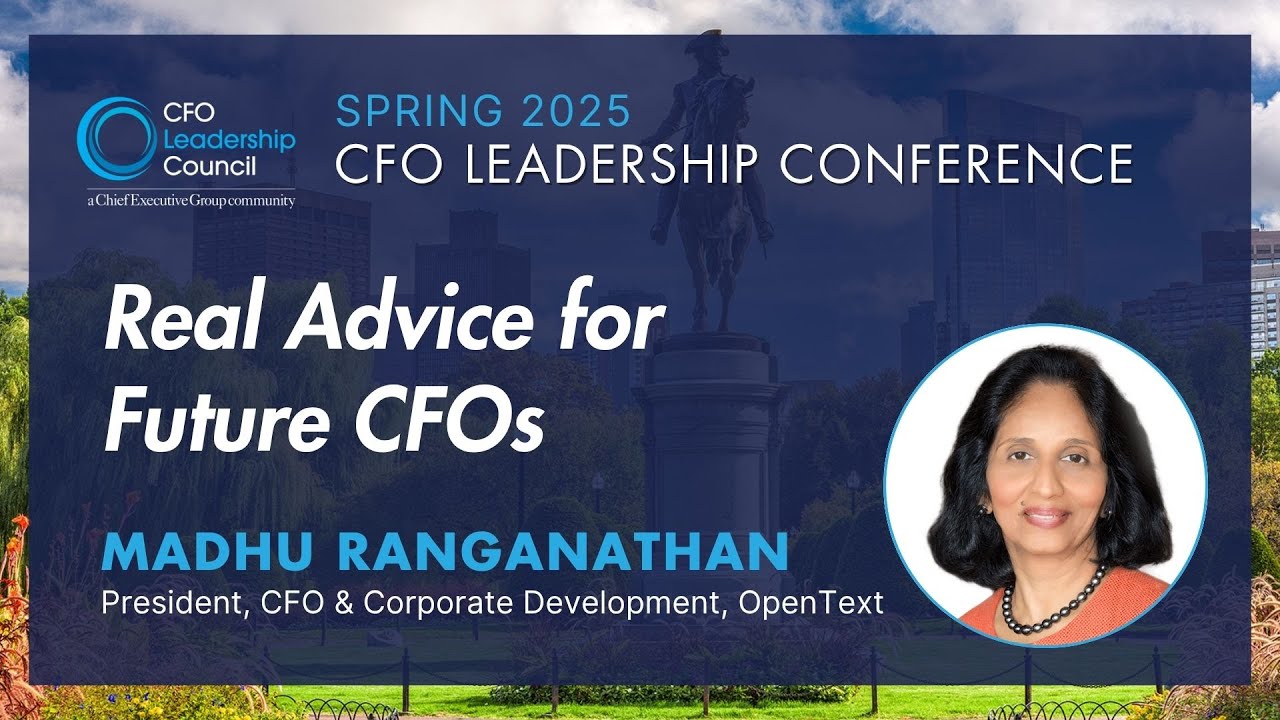 Real Advice for Future CFOs | Madhu Ranganathan | 2025 CFO Leadership Conference