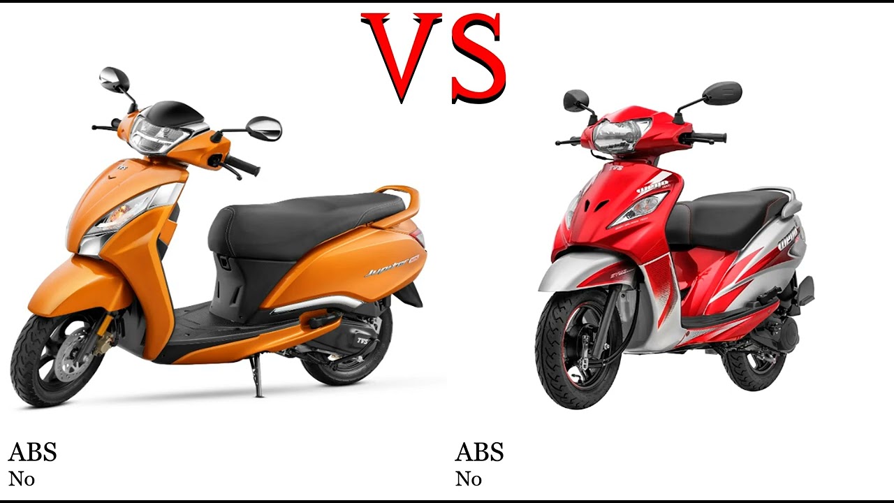 TVS Jupiter 125 vs TVS Wego 110 Test specification comparison