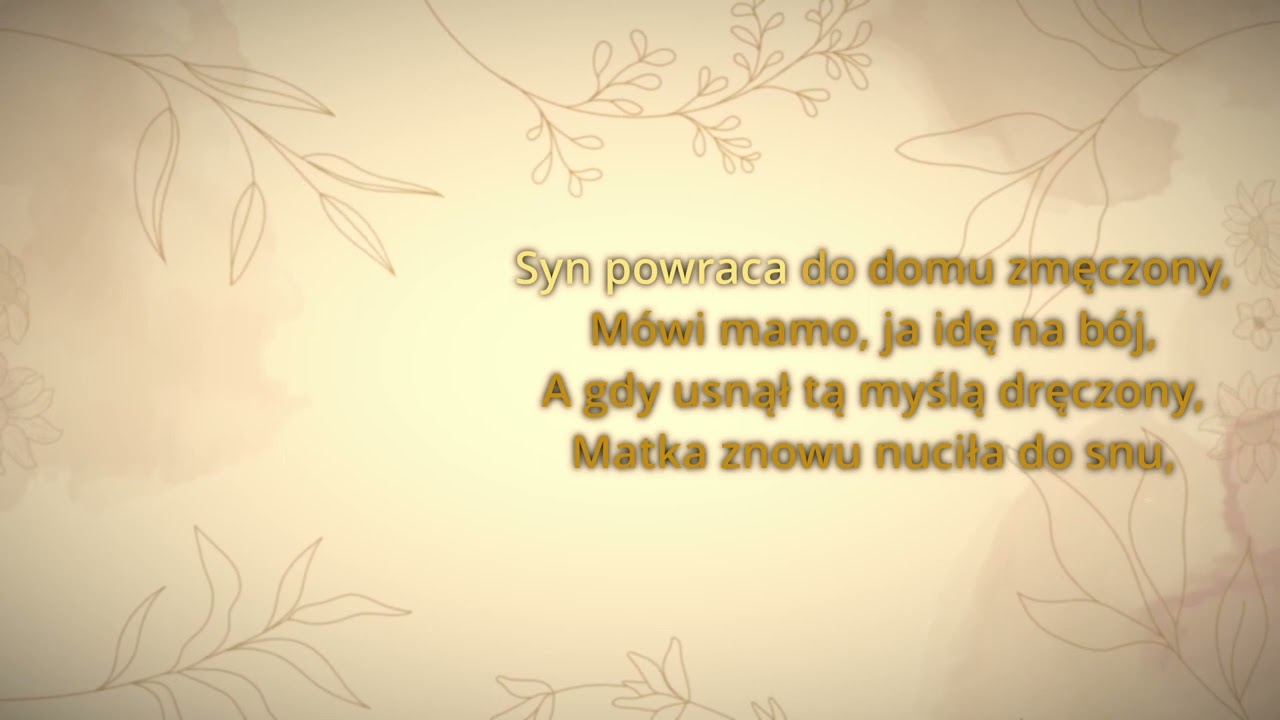 Żołnierska kołysanka wersja karaoke/instrumentalna z linią melodyczną