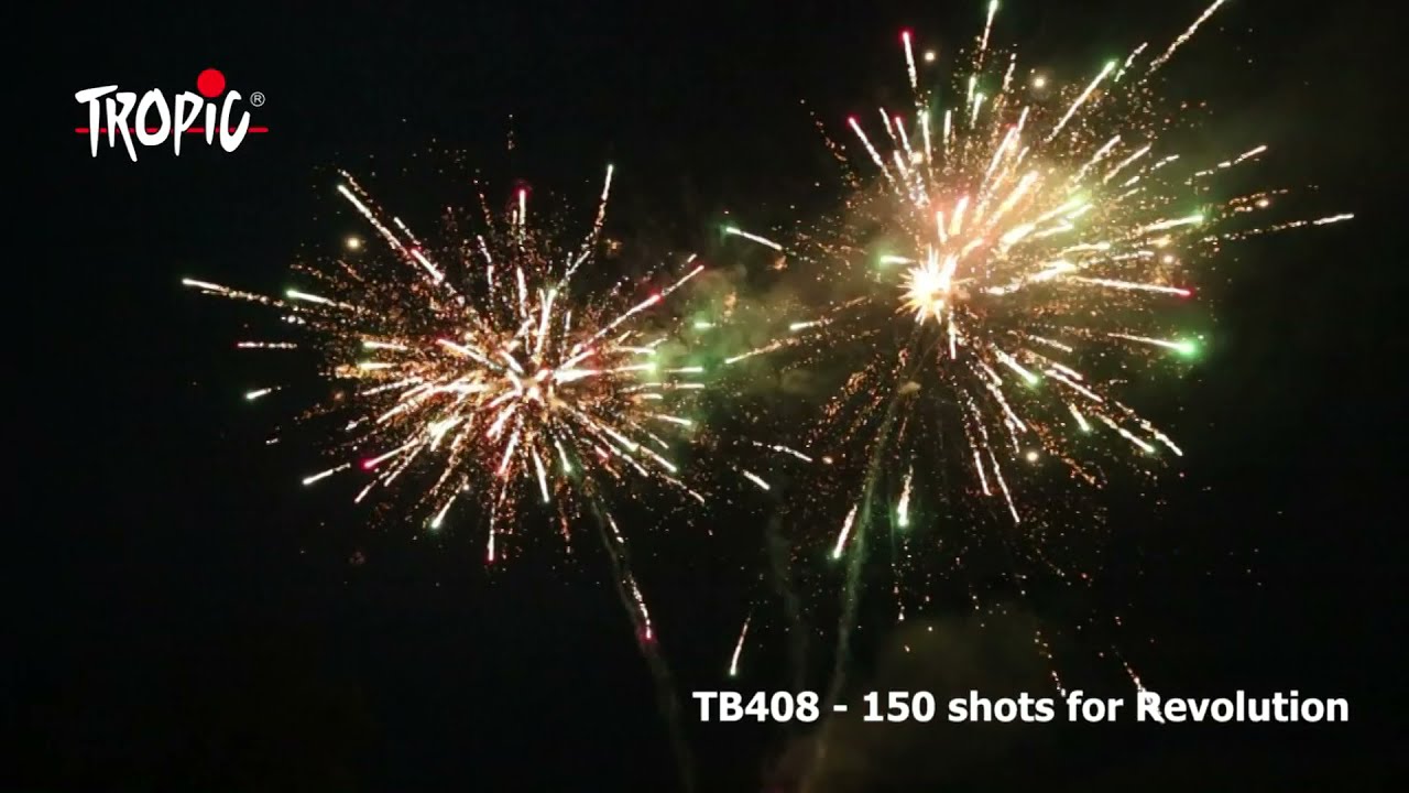 TB408 REVOLUTION (150 shots) - TROPIC Fireworks, Fajerwerki, Feuerwerk, Vuurwerk, Feu d'artifice