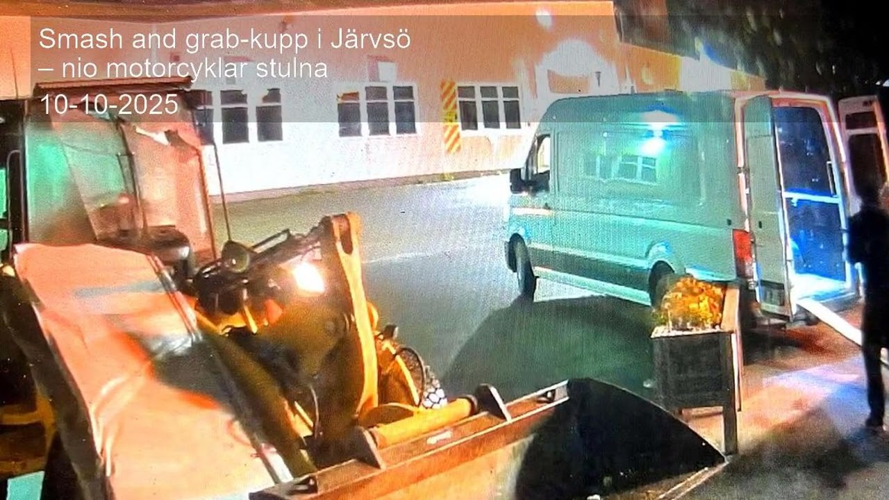 Smash and grab-kupp i Järvsö – nio motorcyklar stulna