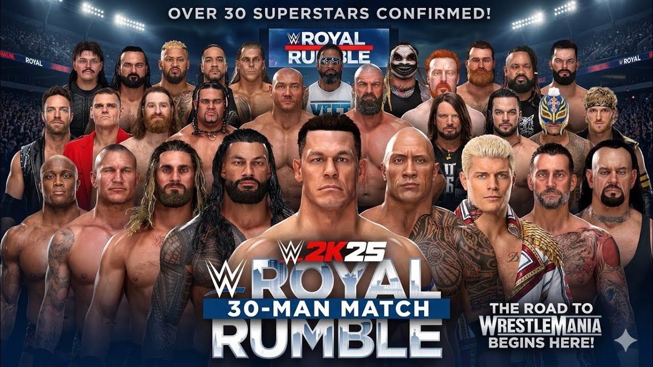 WWE 2K25 - The GREATEST 30-Man Royal Rumble Match Ever! (4K 60FPS)