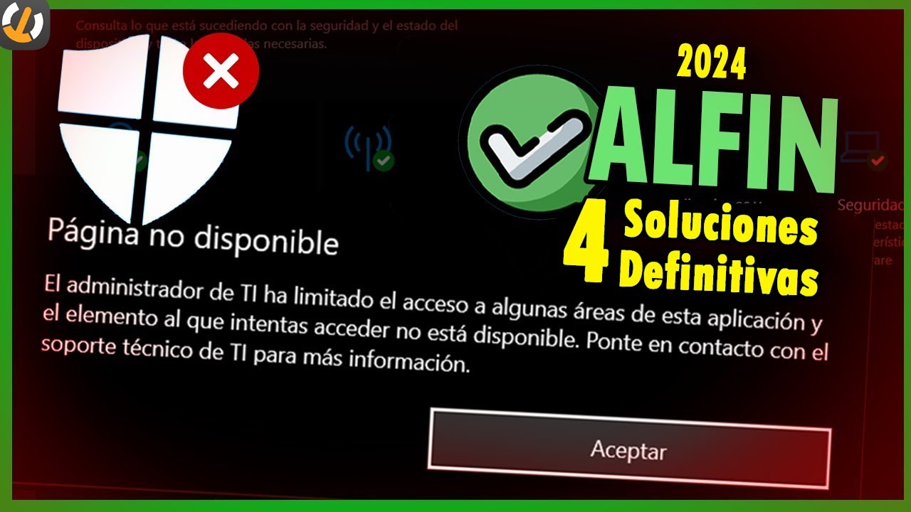 El Administrador de TI ha limitado el acceso | 4 SOLUCIONES Windows Defender 2024 ✔