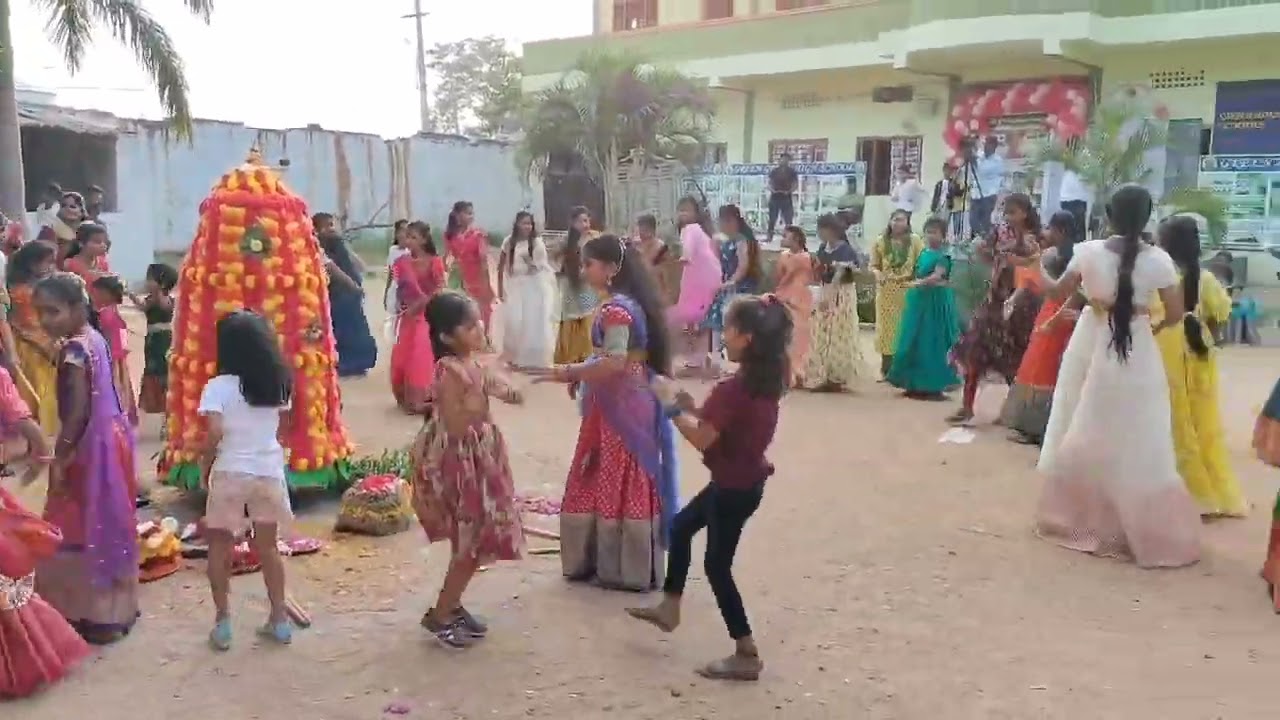 Bathukamma Celebrations @ Green Grove High School - Chityal (Nalgonda Dist)(7).