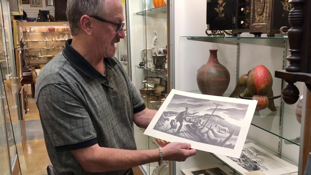 Thomas Hart Benton original signed lithograph