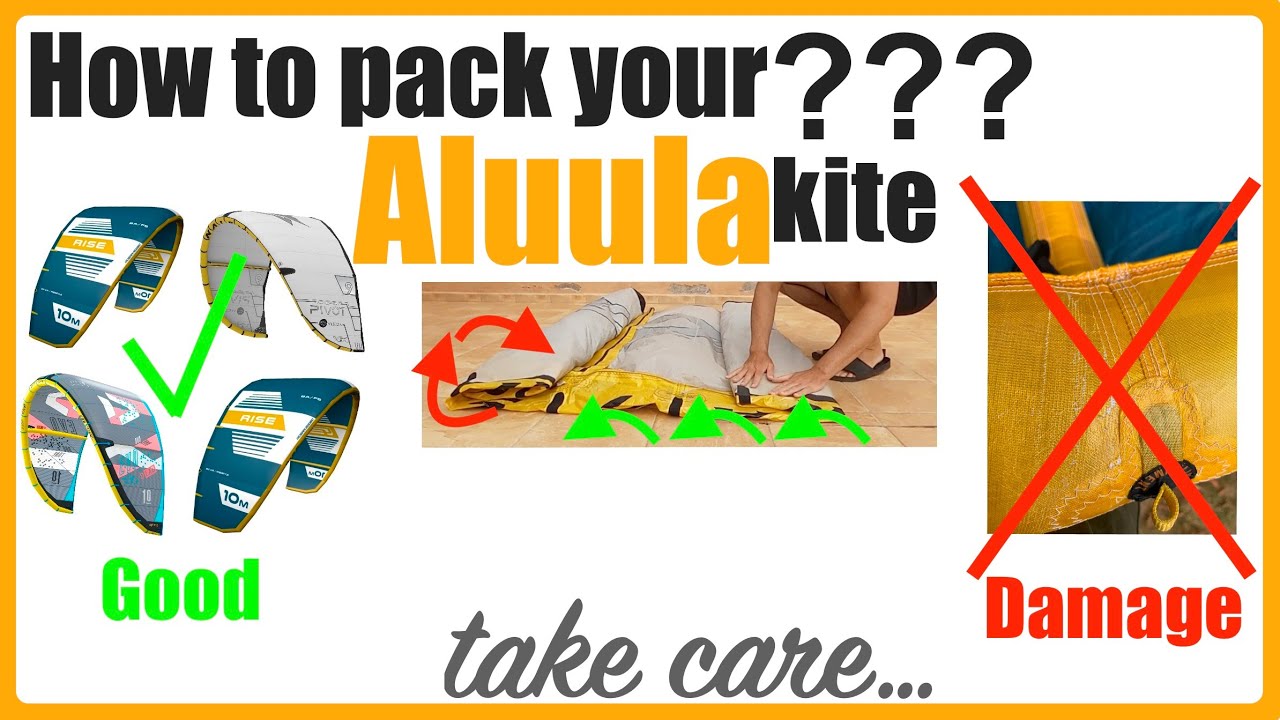 How to pack your Aluula Kite - Naish Pivot NVISION, Duotone DLAB, Reedin Hypermodel, Ocean Rodeo