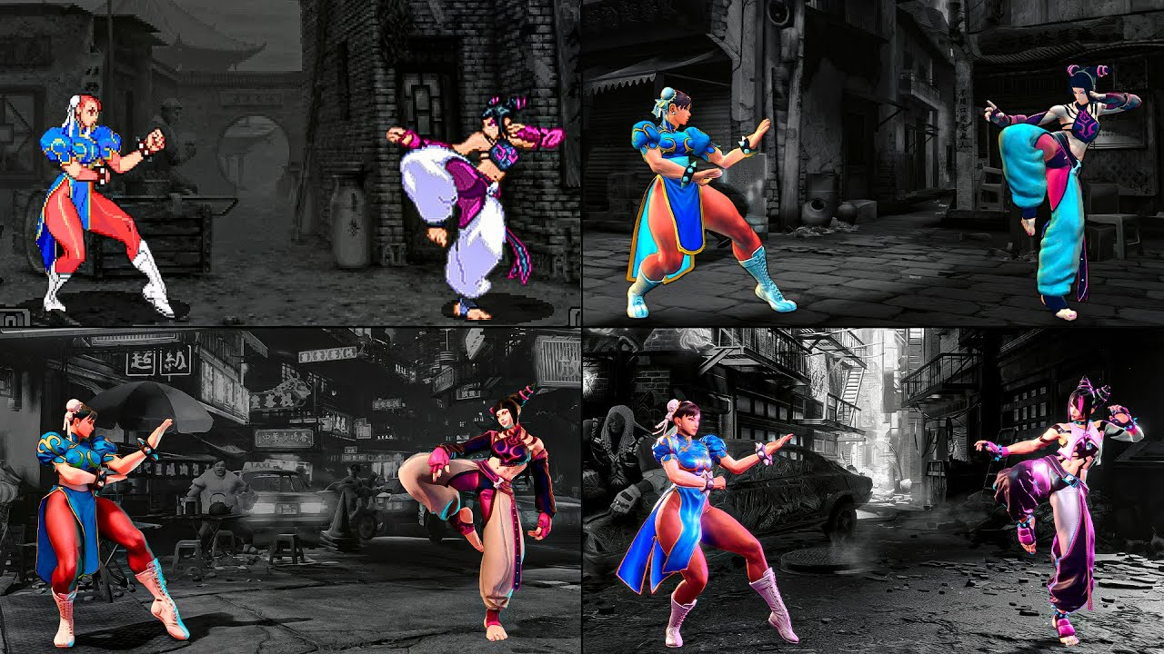 Evolution of Chun-Li VS Juri Fight (SF4 - SF6) | 2K 60FPS