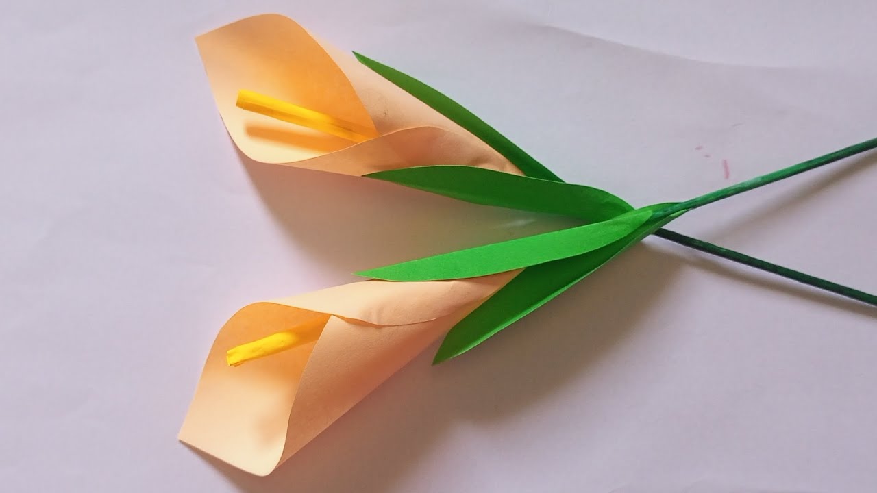 Easy Paper Flowers idea || Lily origami paper flower craft 🌷