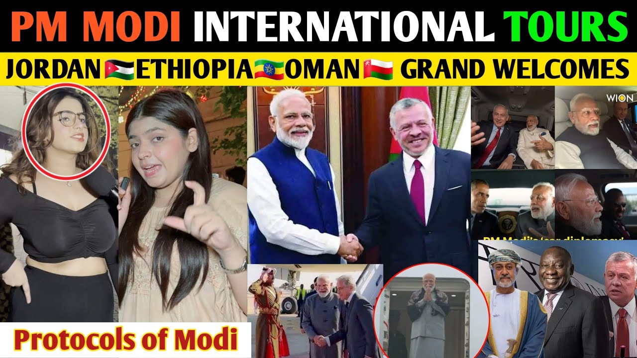 PM MODI PROTOCOLS IN JORDAN ETHIOPIA OMAN | RED CARPET WELCOME | PAK public reaction