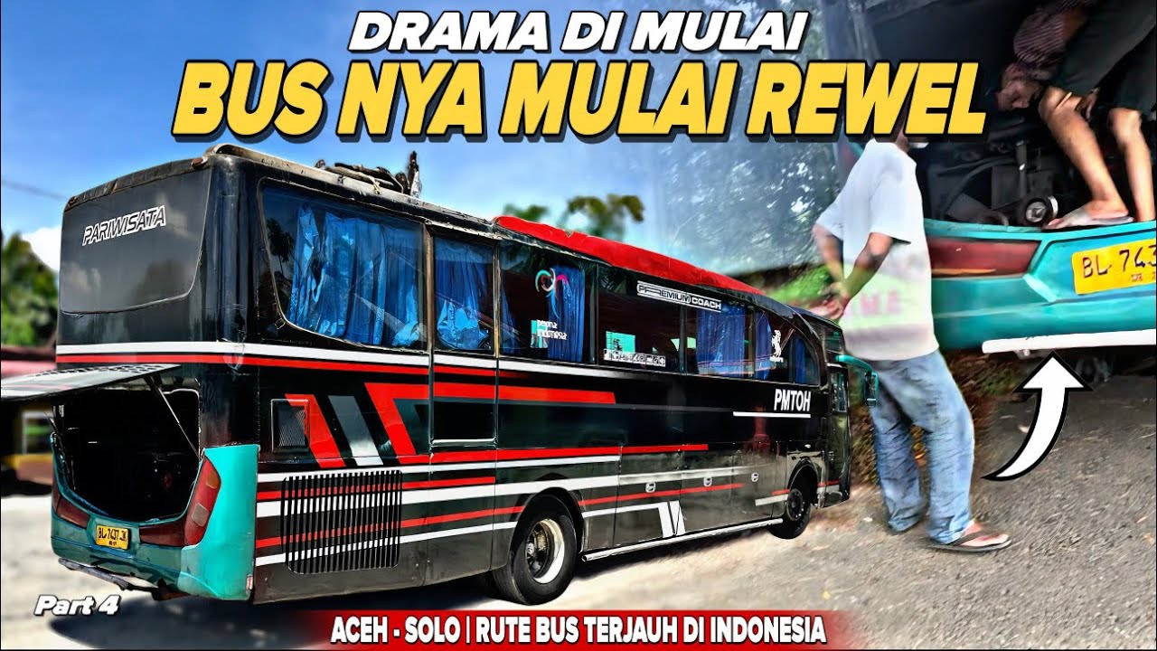 Perjalanan Masih Jauh, Bus Nya Mulai Rewel | Trip Report Bus PMTOH Aceh - Solo