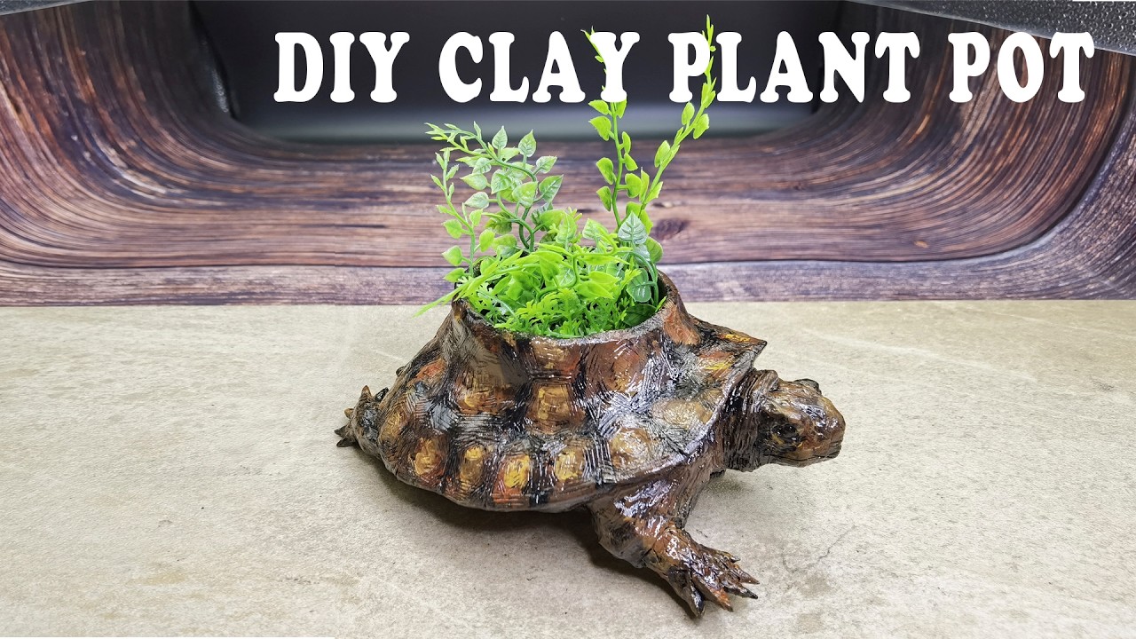 How to Sculpt a Turtle Plant Pot from Polymer ClayDIY Clay Plant Pot Tutorial | ZX Bloom