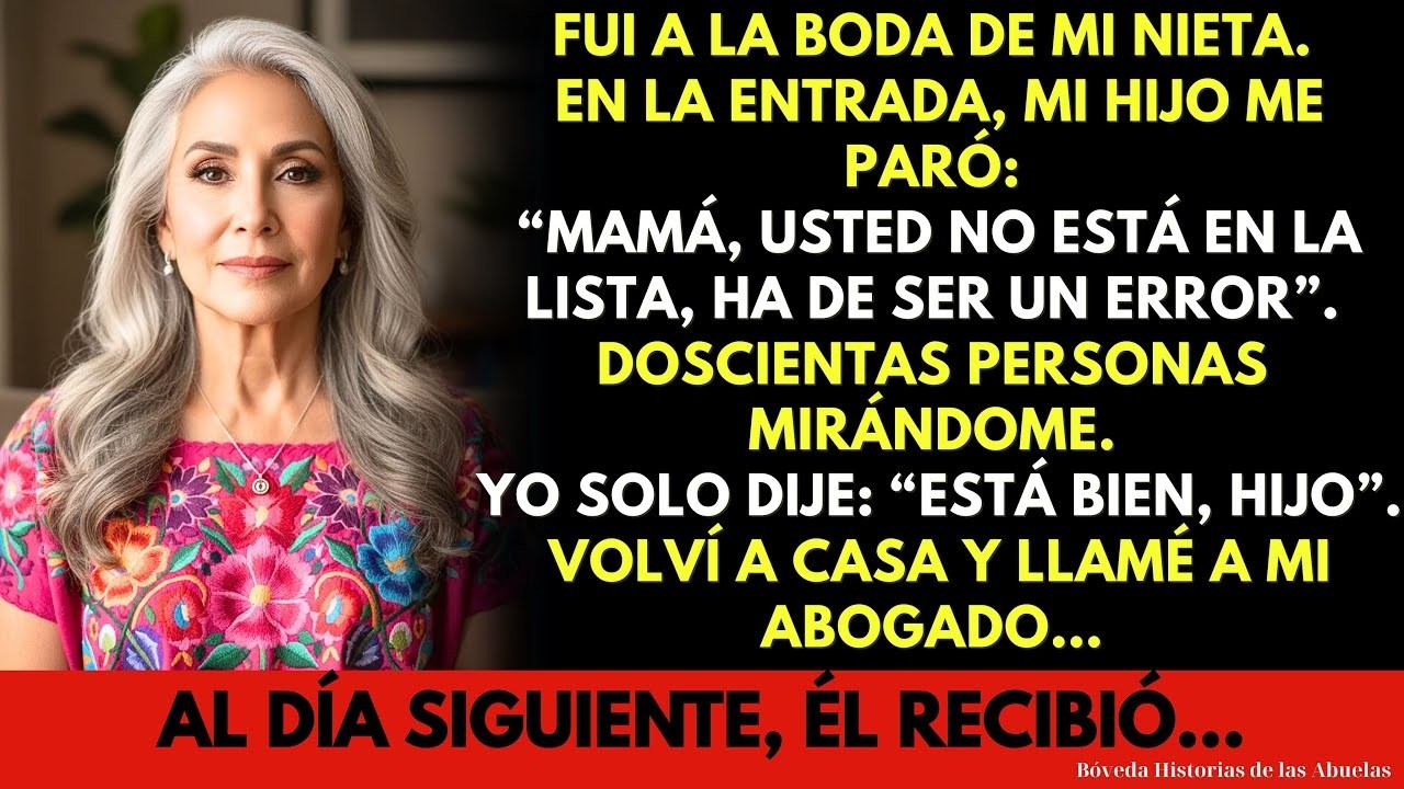 Mi Hijo Me Barrió en la Boda de Mi Nieta_ “No Está en la Lista, Mamá”… Volví a Casa y Todo Cambió