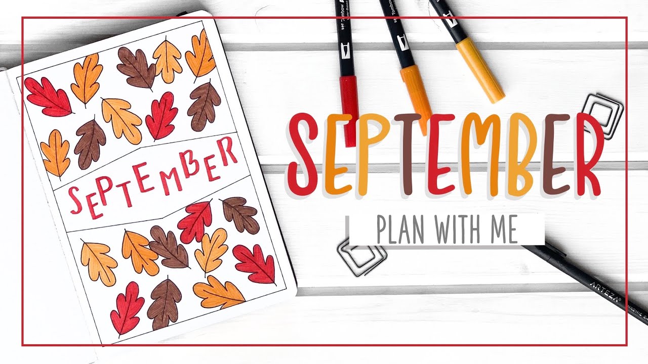 PLAN WITH ME || September 2020 Bullet Journal Setup - Using New Stamps!