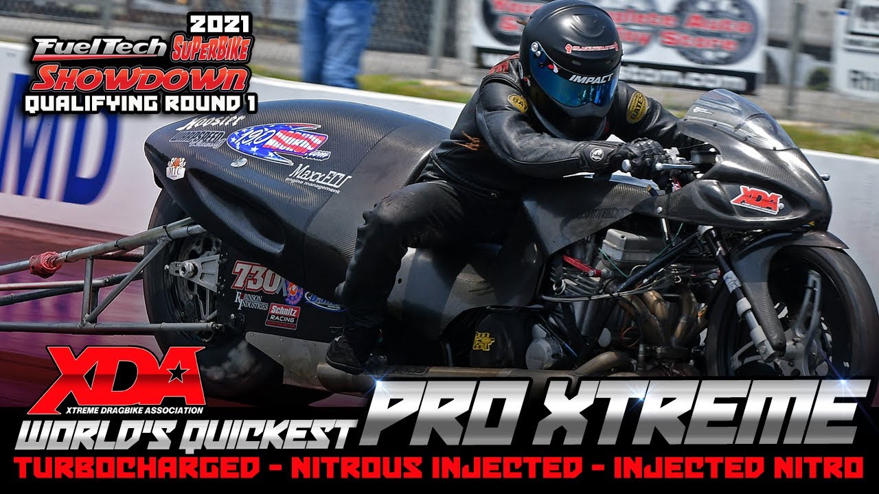 XDA Pro Xtreme Qualifying 1 - World&rsquo;s Quickest Turbocharged, Nitrous Injected Motorcycle Dragbikes