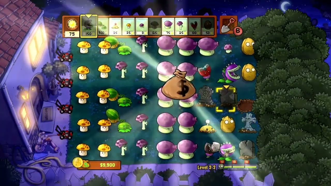 Plants vs. Zombies || Night 2-1 to 2-10 (Adventure Mode 2nd Time)