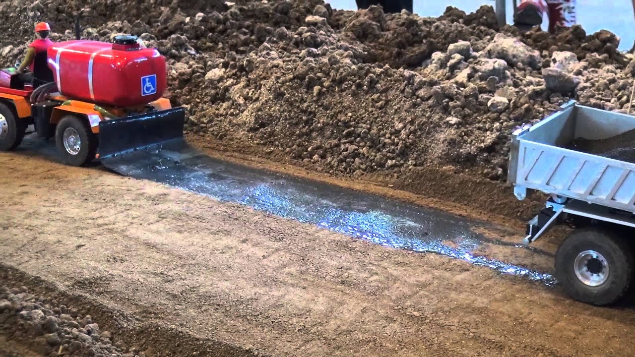 Road Construction site applying the asphalt layer