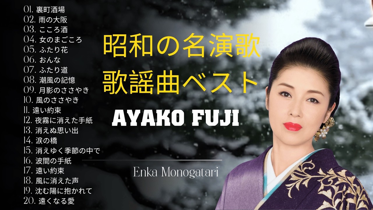 雨の大阪 , こころ酒  心に響く懐かしの歌謡集 演歌特集 Ayako Fuji