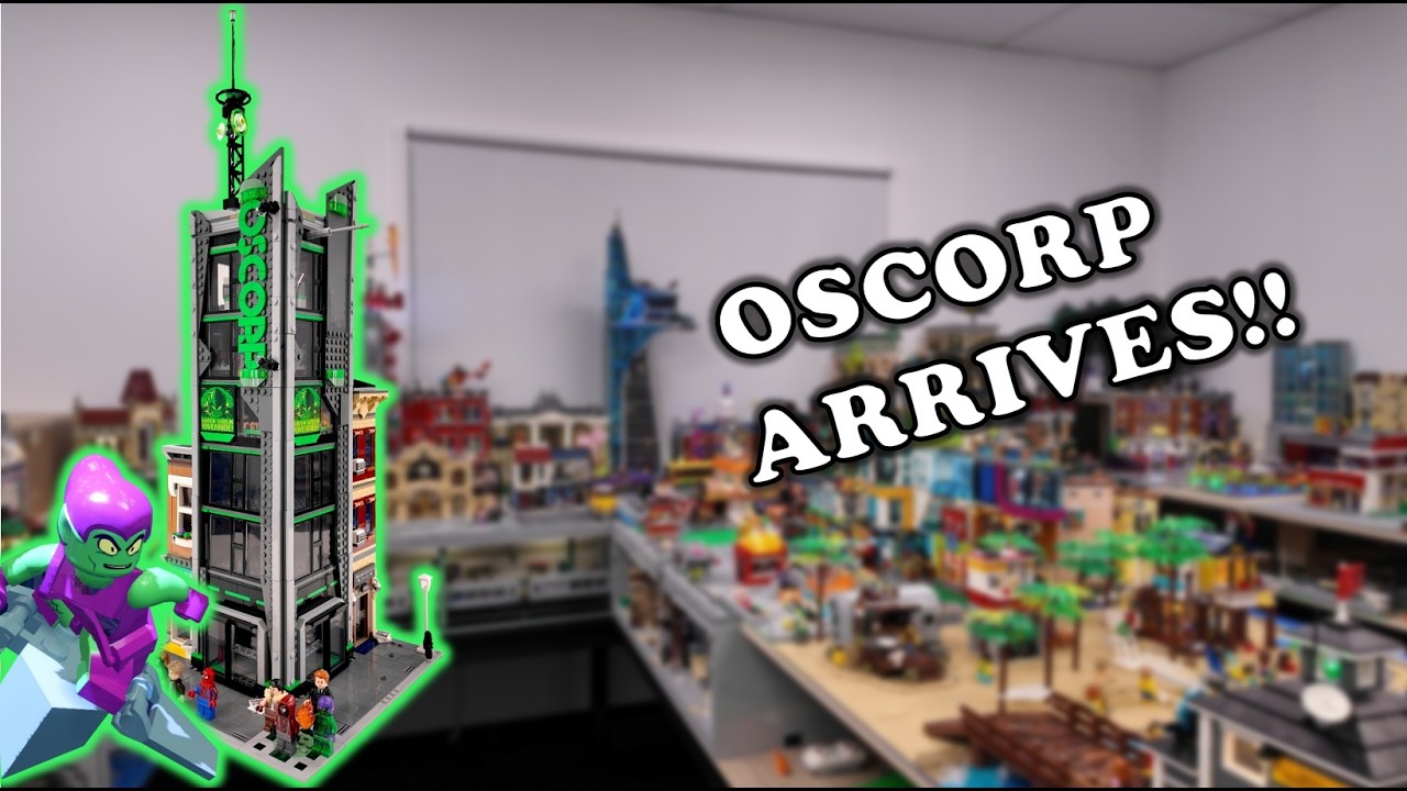 Я добавил в свой LEGO-город башню Oscorp!! Выглядит потрясающе!