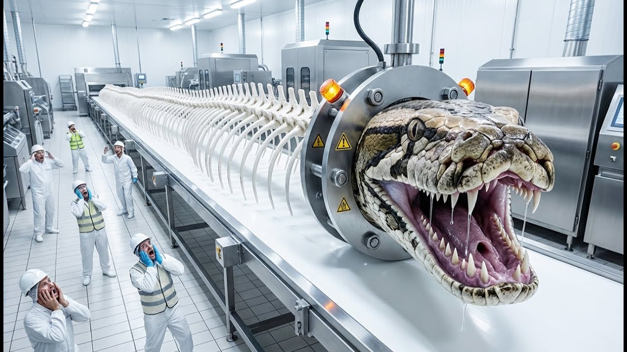 Inside a Burmese Python Factory: Grand Scale Hide Model P-M16 (Full Process)
