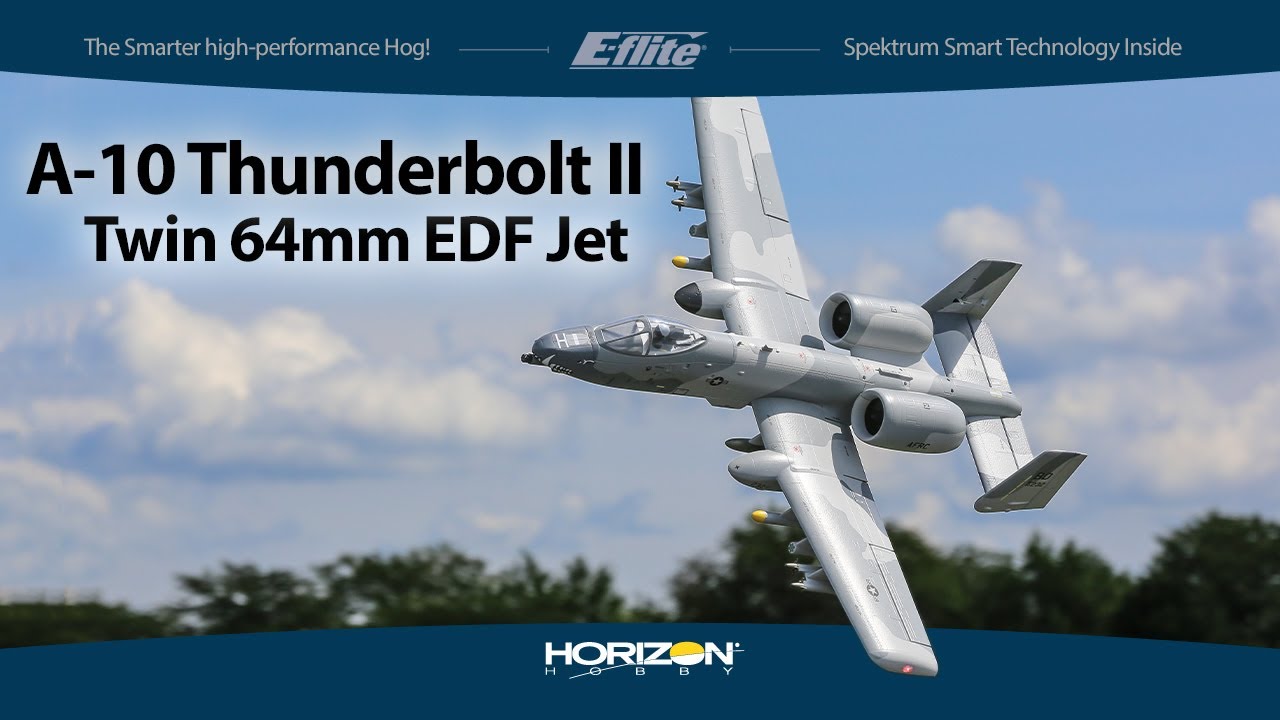 E-flite A-10 Thunderbolt II Twin 64mm EDF Jet BNF Basic - A Smarter Warthog