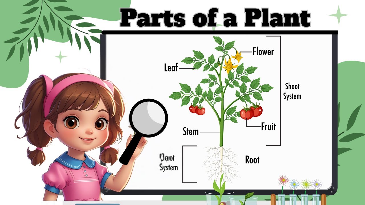 Parts of a Plant for Kids 🌿 | Roots, Stem, Leaf, Flower, Fruit Explained Simply