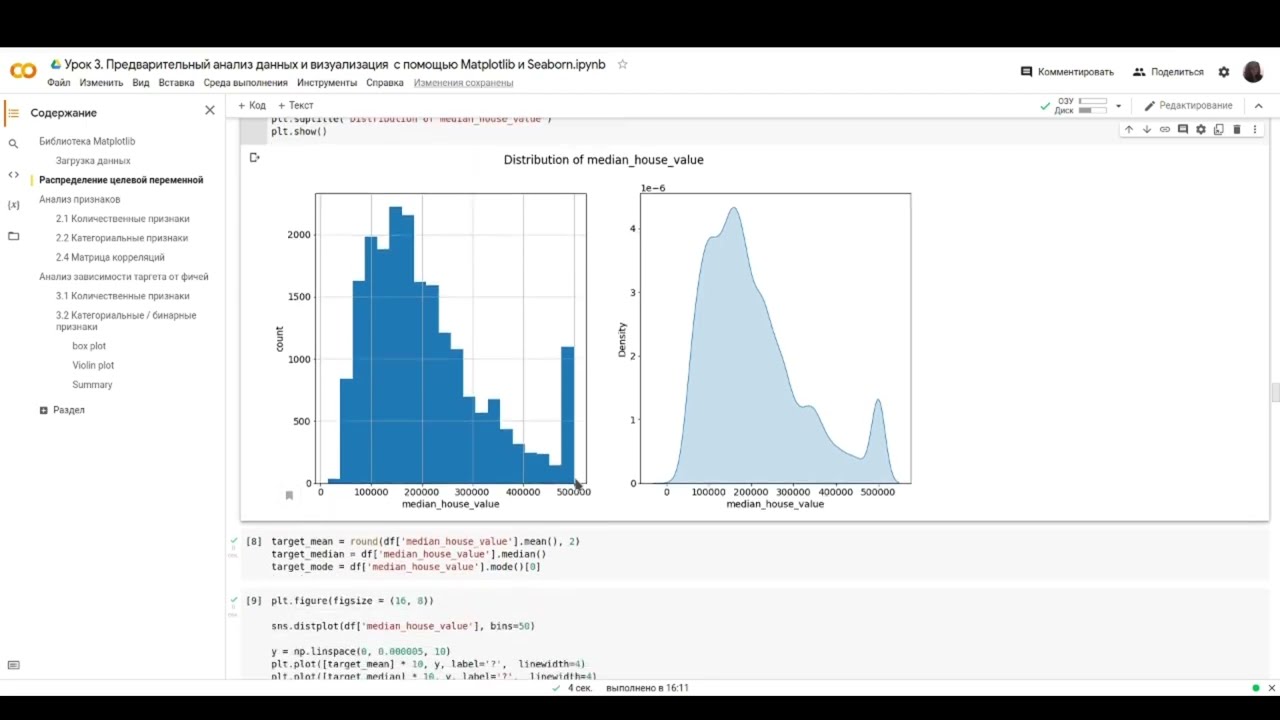 КОД. EDA, РАЗВЕДОЧНЫЙ И ПЕРВИЧНЫЙ АНАЛИЗ ДАННЫХ | MATPLOTLIB, SEABORN