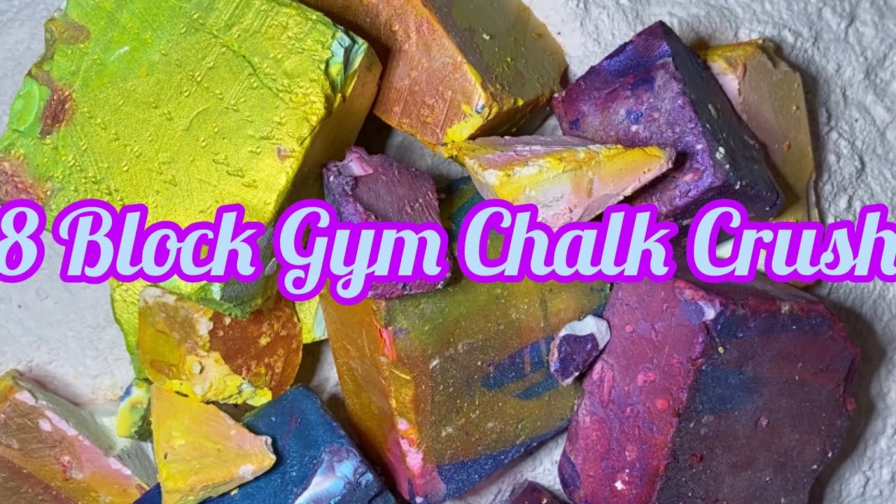Colorful Gym Chalk Crush | Gym Chalk Asmr