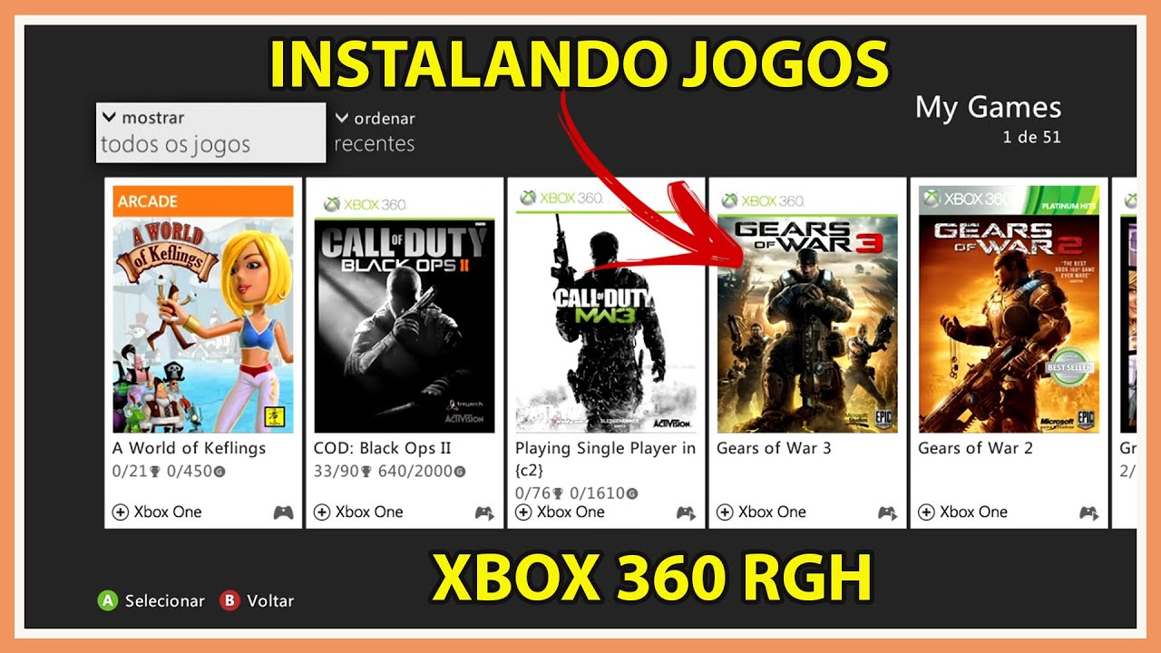 Como colocar jogos no Xbox 360 RGH de forma F&aacute;cil