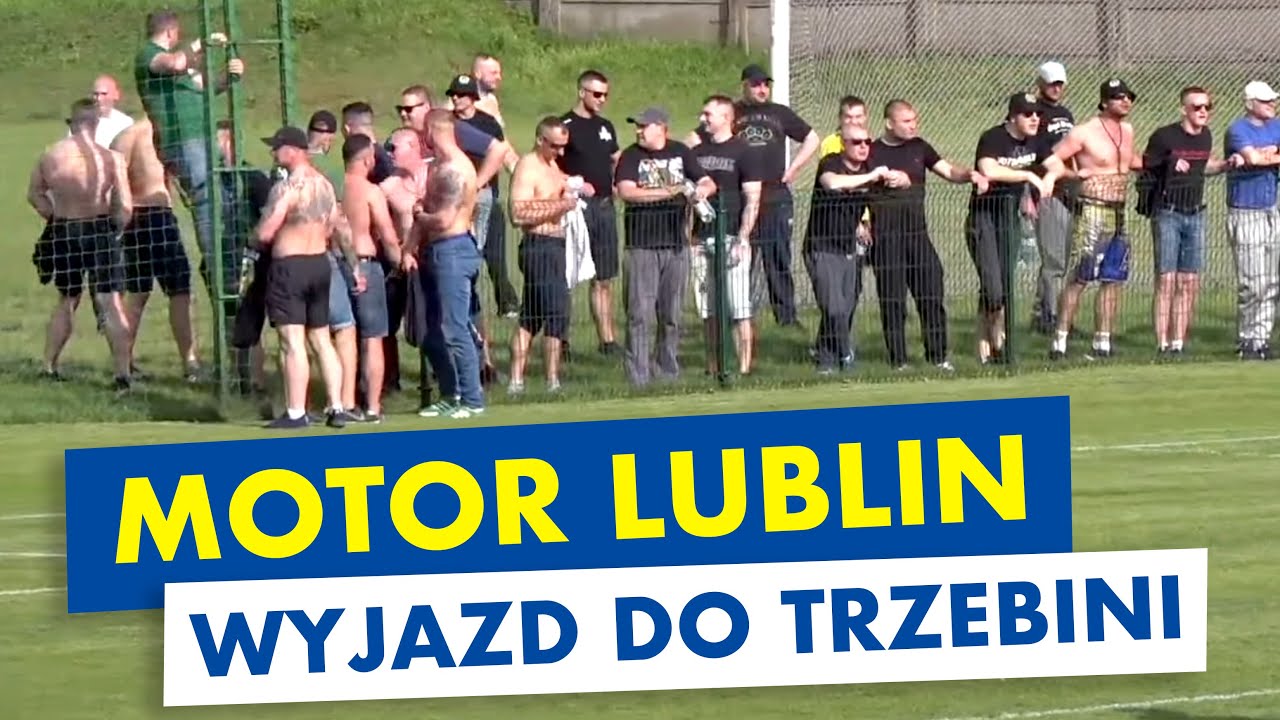 Kibice Motoru Lublin na wyjeździe do Trzebini (28 kwietnia 2018)