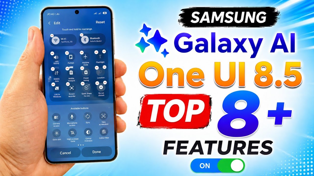 Samsung One Ui 8.5 Top 8 + Features & Settings You MUST Try!😱